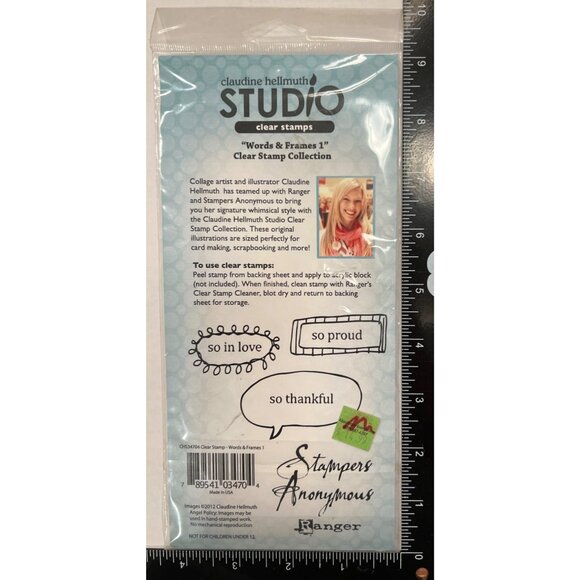 Claudine Hellmuth Studio Words & Frames Clear Stamp Collection CH534704 - Picture 3 of 3